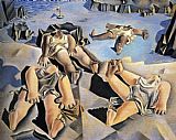 Figures Lying on the Sand by Salvador Dali